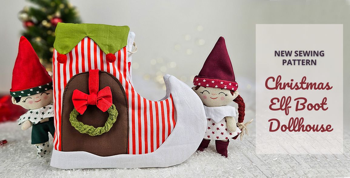 Christmas Elf boot dollhouse