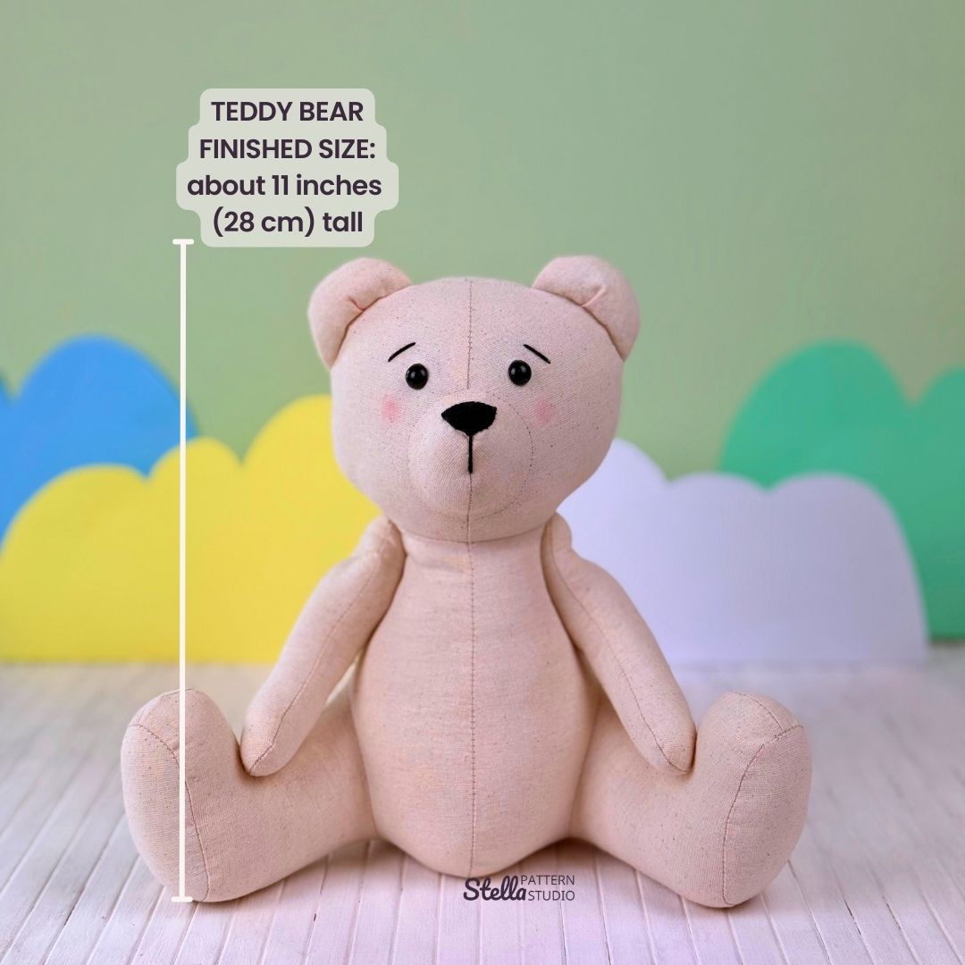 Sew your own classic teddy bear and Dress Up set: Classic Style Waistcoat, Flat Cap and Bow Tie; with this PDF sewing pattern & tutorial. Includes bonus tulip pattern. Perfect handmade gift for kids or grandkids!