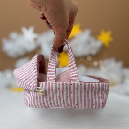 Beginner-friendly Mini Dolls Carrier & Bedding Set PDF sewing pattern by Stella Pattern Studio
