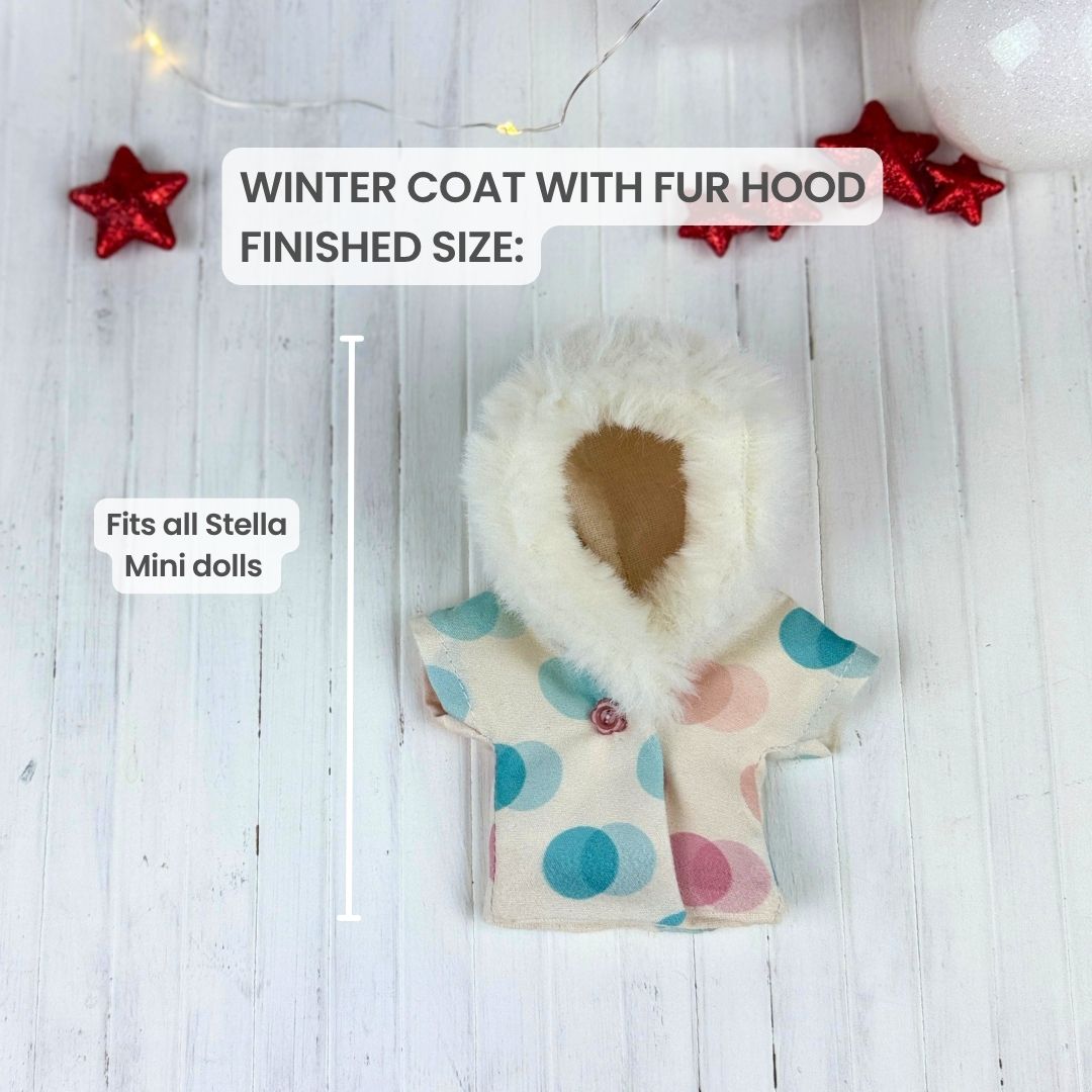 Sew your own Mini Winter Coat with this beginner friendly PDF sewing pattern from Stella Pattern Studio.
