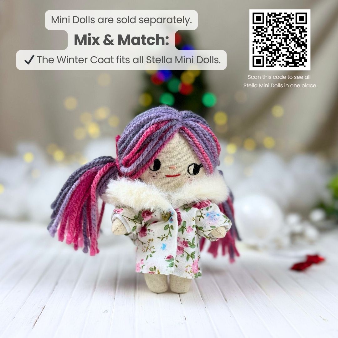 Sew your own Mini Winter Coat with this beginner friendly PDF sewing pattern from Stella Pattern Studio.