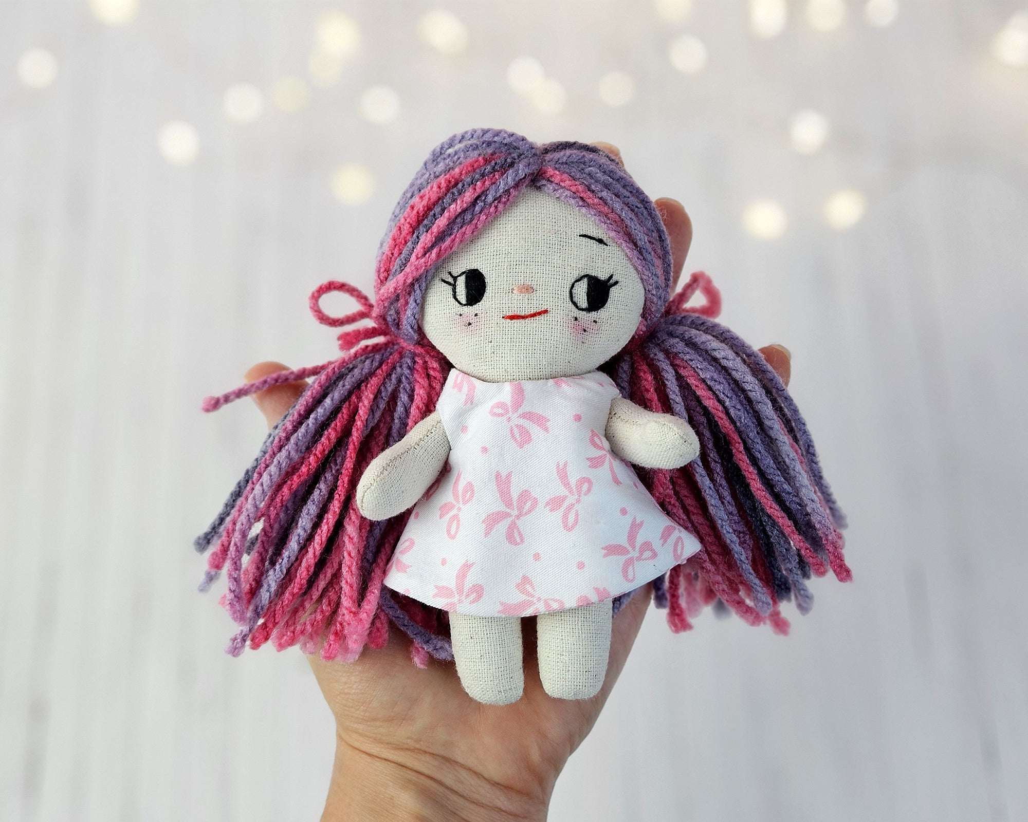 Miniature cloth dolls on sale