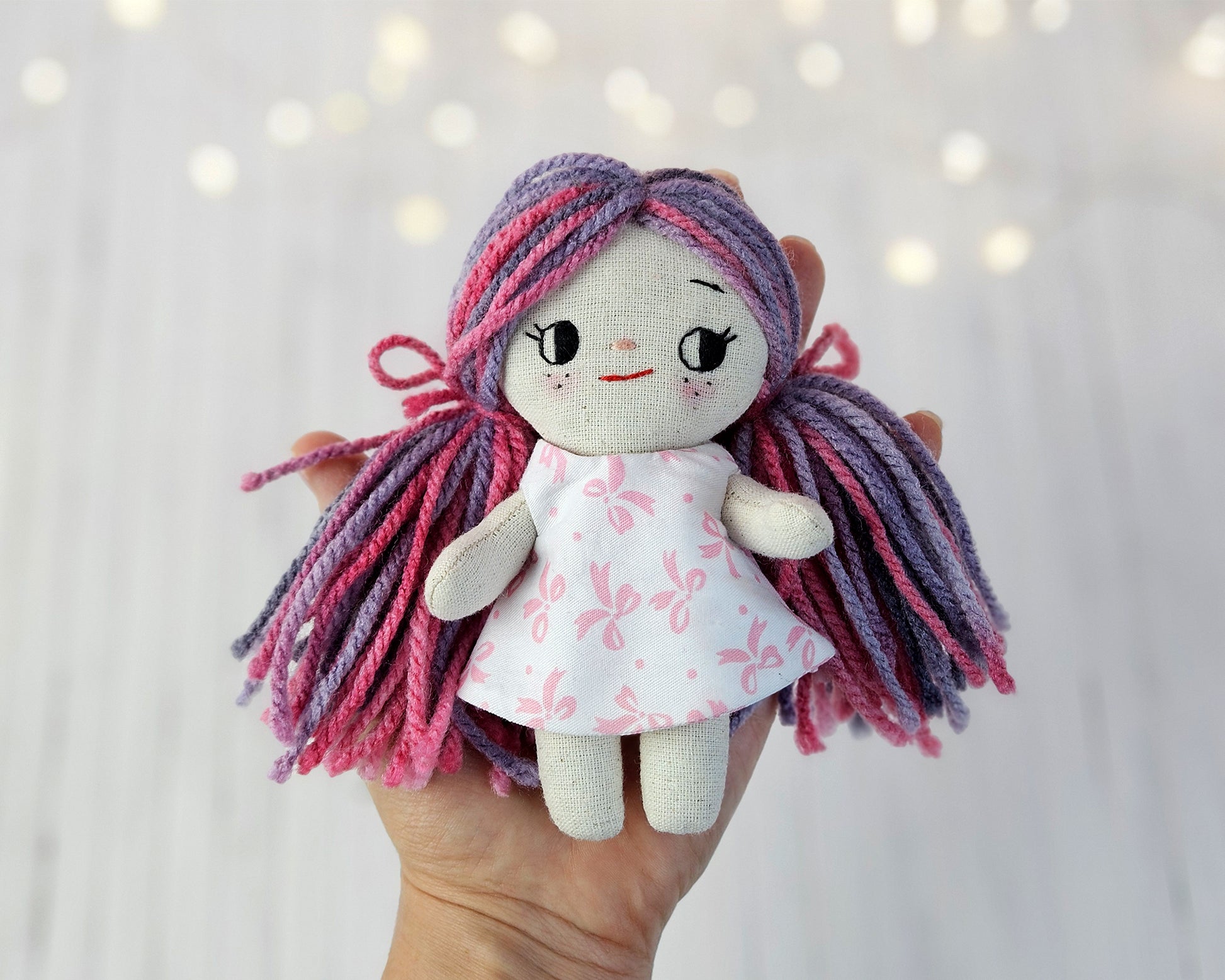 Mini Rag Doll Sewing Patterns Tiny Woman Rag Doll